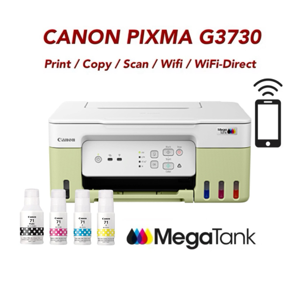 Canon รุ่น PIXMA G3730 เครื่องปริ้นเตอร์มัลติฟังก์ชั่น พร้อมหมึกแท้