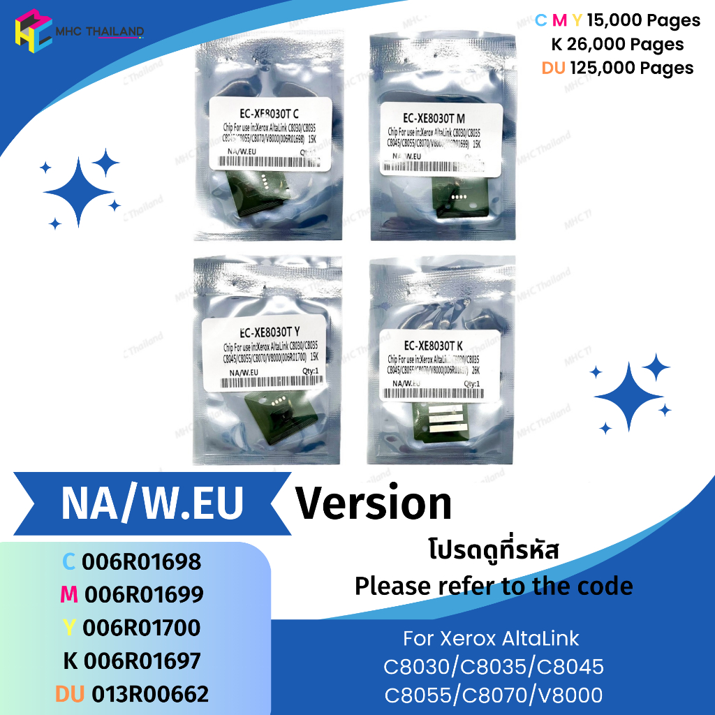ชิปหมึก ชิปดรัม Chip for Xerox AltaLink C8030 C8035 C8045 C8055 C8070 V8000