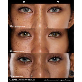 (ตะกร้าร้าน)แพ็คเกจใหม่แถมคอเรคเตอร์ LA GLACE AIRY SKIN CONCEALER 6 g. | คอนซีลเลอร์ เนื้อเซรั่ม บางเบา แต่ปกปิด