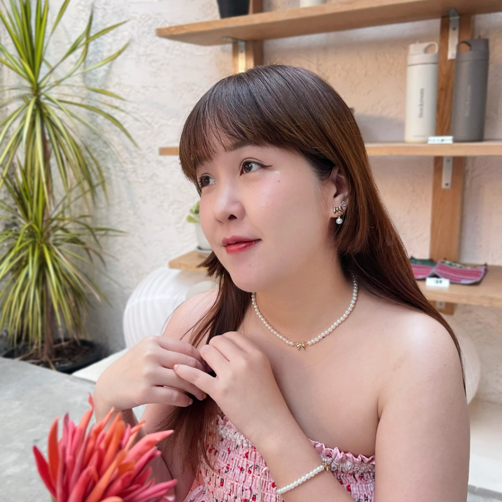 🎀Necklace🐚สร้อยคอรุ่น Elegant ✨ สร้อยคอไข่มุกเทียม สร้อยคอมุก สร้อยออกงานสไตล์ลูกคุณหนู GlamandGlow.bkk - รูปที่ 6