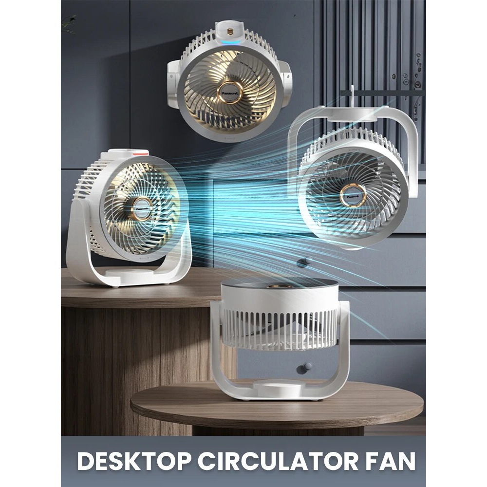Panasonic พัดลมตั้งโต๊ะ พัดลมไฟ ปรับได้ 4ระดับ พัดลมชาร์จเก็บไฟ แถมฟรีสายชาร์จ Type-c USB แบตเตอร์รีความจุสูง - รูปที่ 5