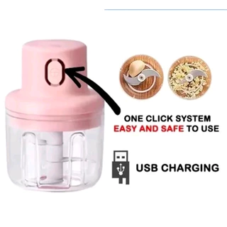【✅คุณภาพสูง】เครื่องปั่นกระเทียมพริก 250ML ไร้สาย USB ปั่นละเอียดบดเนื้อบดกระเทียมไฟฟ้า