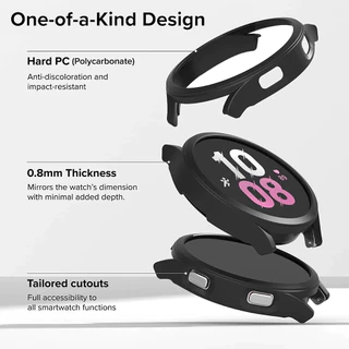 【เคส+สาย】สำหรับ Samsung Galaxy Watch 7 40 มม 44 มม สายซิลิโคน + PC กรณีกลวงสำหรับ Samsung Galaxy Watch 7 Accessories