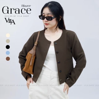 (พร้อมส่ง) VILA | Grace Blazer VL110 เสื้อเบลเซอร์ กระเป๋าหน้ามีซับทั้งตัว