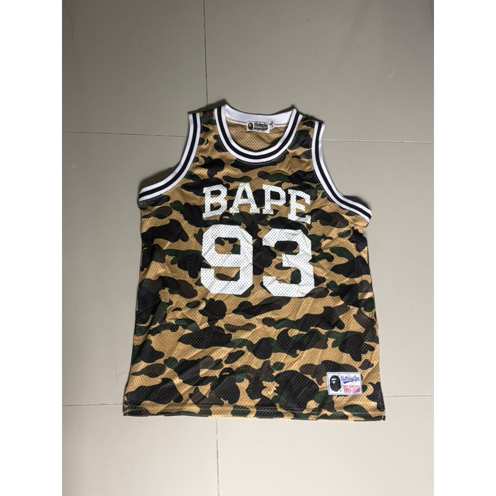 (มือสอง)เสื้อบาส BAPE 1st camo yellow  size:M อก42