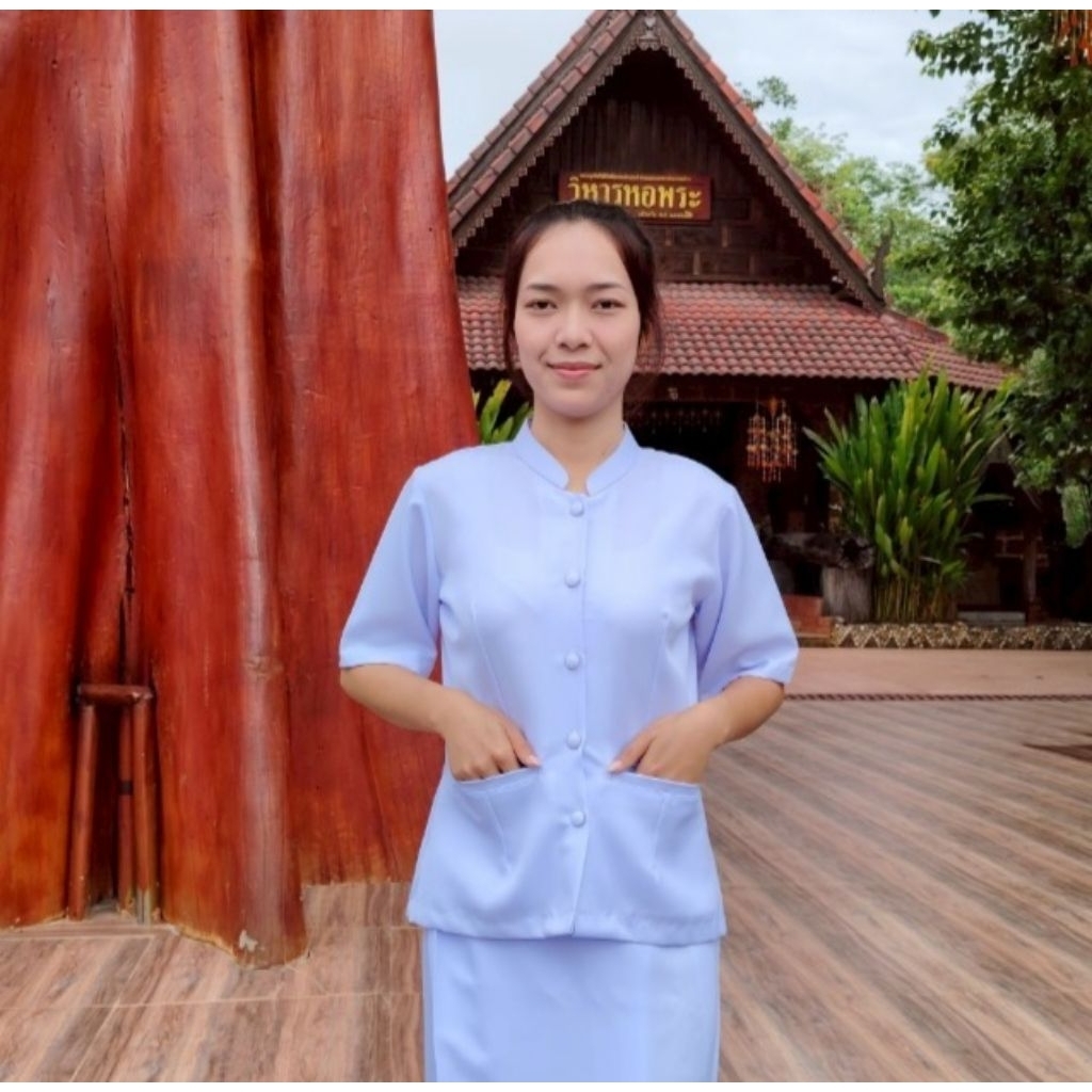 แยกเสื้อดำ&ขาว​​คอจีน&คอกลม แขนสั้น&สี่ส่วน ผ้าโซล่อน - รูปที่ 2