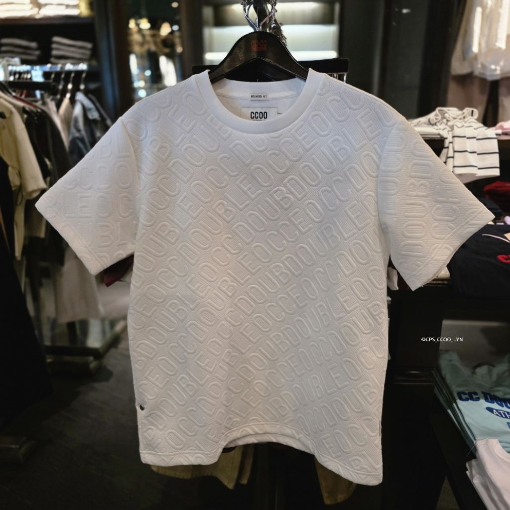🛍 เสื้อยืดลายนูน CC DOUBLE O CCOO ผู้ชาย คอลใหม่ล่าสุด ของแท้💯% จัดส่งพร้อมถุงShop