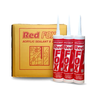 Red Fox แด๊ป สีขาว กาวอะคริลิค ซีแลนท์ ขนาด 430 กรัม กาวยาแนว ใช้อุดรอยต่อ รอยแตกร้าว