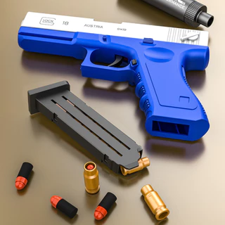 ปืนของเล่นเด็ก กล๊อค Glock ปืนคัดปลอก ของเล่นเด็ก ยิงได้ ถอดได้ กระสุนโฟม นุ่ม ปลอดภัยไม่มีอันตราย พร้อมส่ง