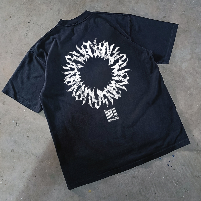 เสื้อยืดโอเวอร์ไซส์ลาย