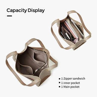 NAWOELITE Cube Bag กระเป๋าโท้ทขนาดใหญ่จุแล็ปท็อปได้ กระเป๋าสะพายไหล่ เรียบง่ายและทันสมัย กระเป๋า