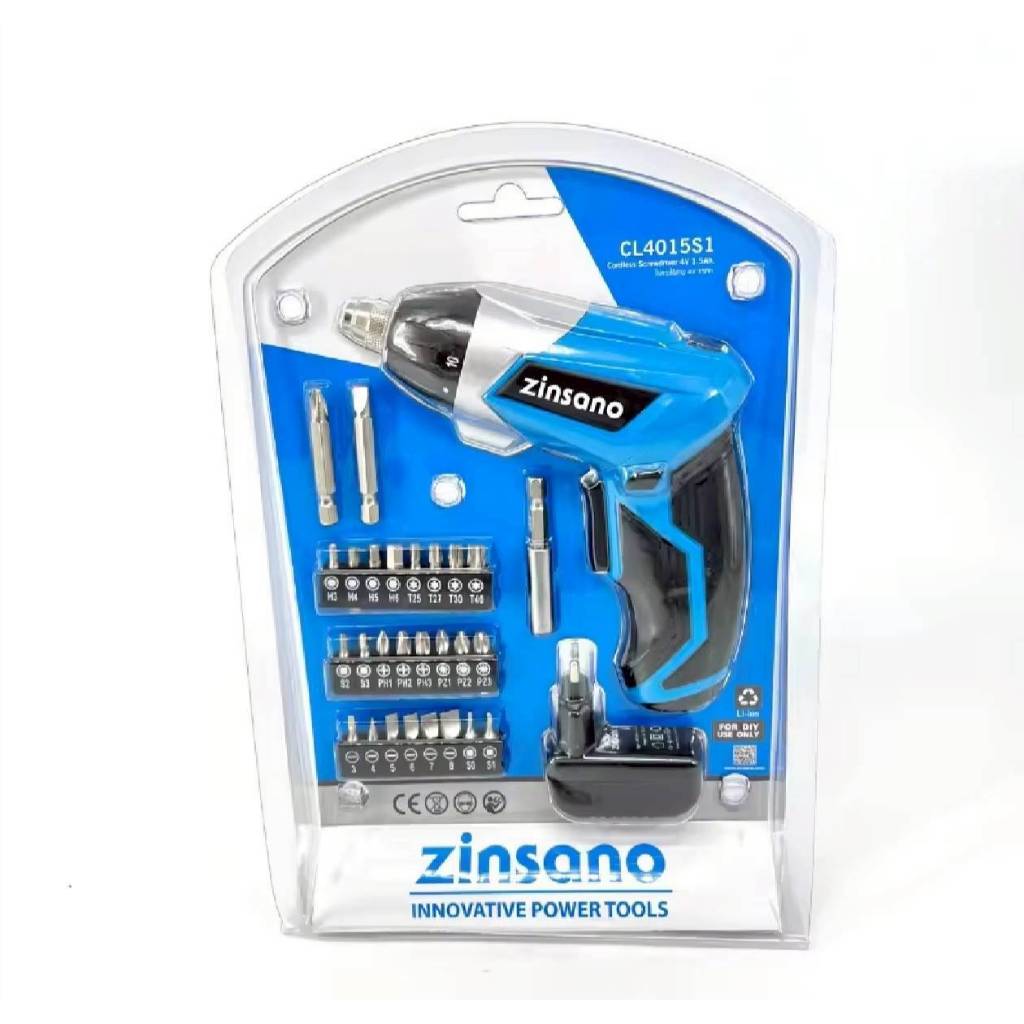สว่านไขควงไร้สาย 3 รุ่น ZINSANO  แรงดันไฟแบตเตอรี่ 3.6 โวลต์  ความเร็วรอบ 200 รอบ/นาที  แรงบิดสูงสุด