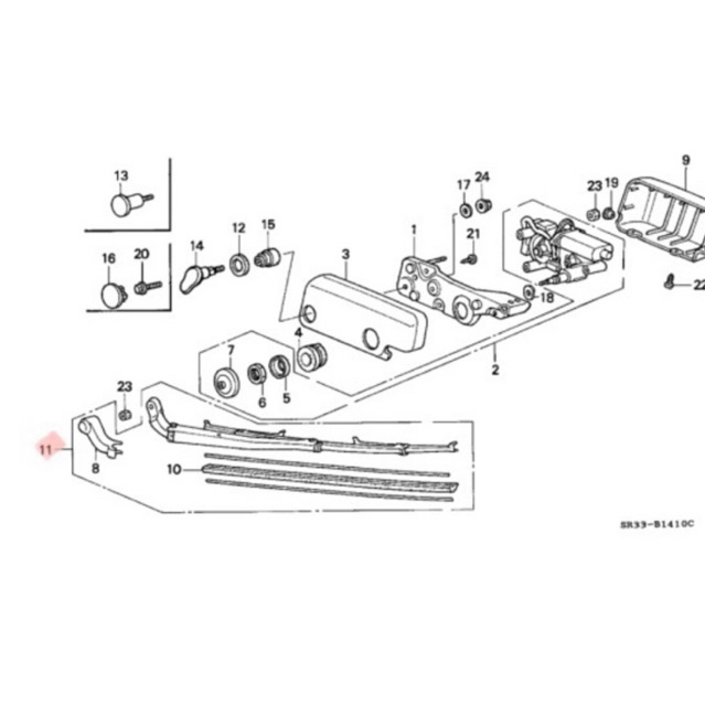 ก้านปัดน้ำฝนหลังพร้อมฝาครอบแท้เบิกใหม่ HONDA CIVIC EG 3DOOR(1992-1995) Made in Japan🇯🇵 - รูปที่ 2