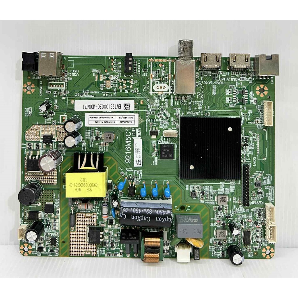 เมนบอร์ด ทีวี Aconatic รุ่น 40HS410AN พาร์ท 9216M5C1 ของแท้ถอด มือ2 เทสไห้แล้ว