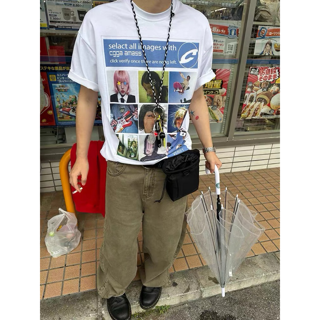 preorder✈️CGGA✨🇨🇳 เสื้อยืดสกรีนลาย แนวสตรีท เขียนชื่อแบรนด์cgga เท่สุด ไม่ซ้ำใคร วัยรุ่นจีนเค้าใส่กั