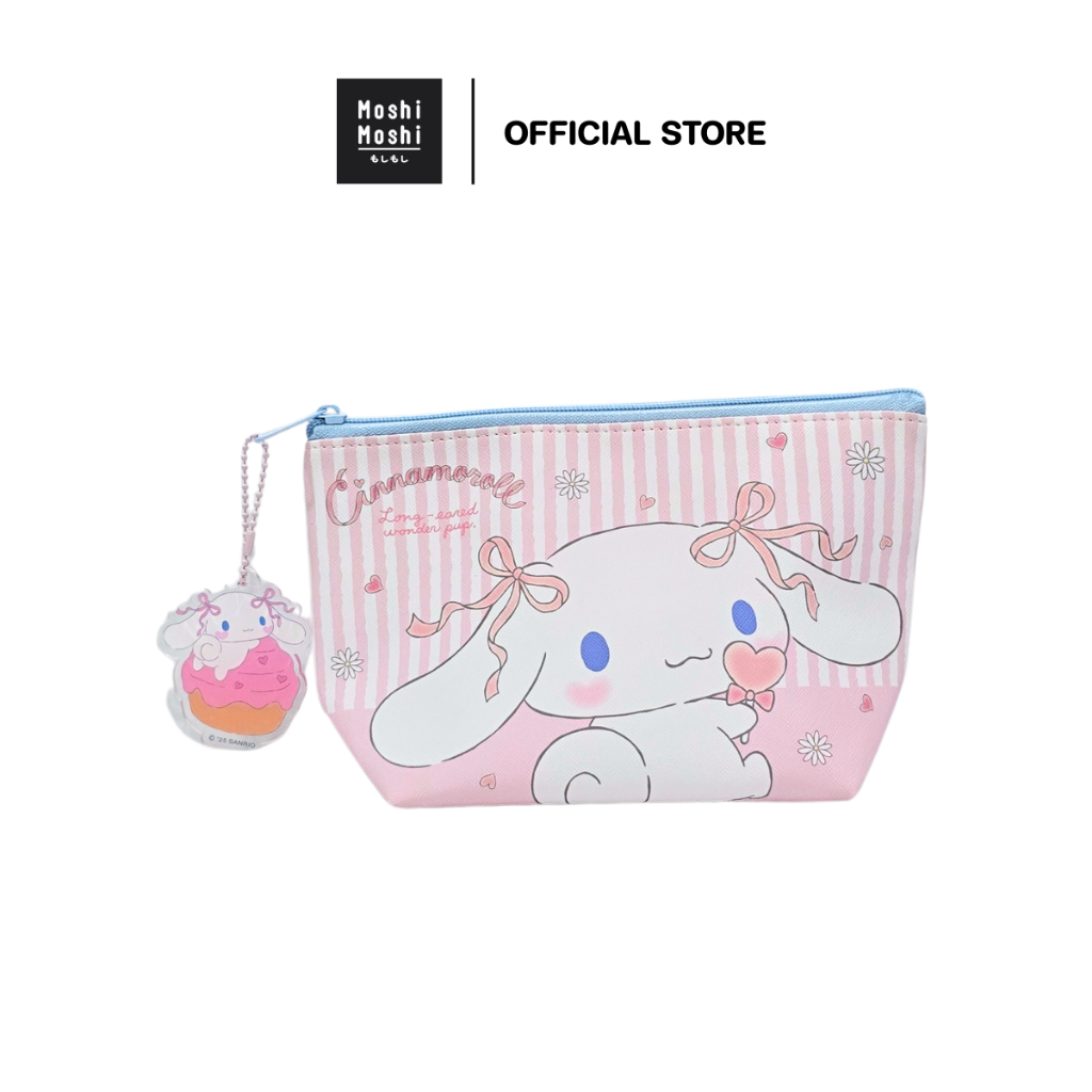 Moshi Moshi กระเป๋าเครื่องสำอางค์ ลาย Cinnamoroll ลิขสิทธิ์แท้จากค่าย Sanrio รุ่น 6100003656