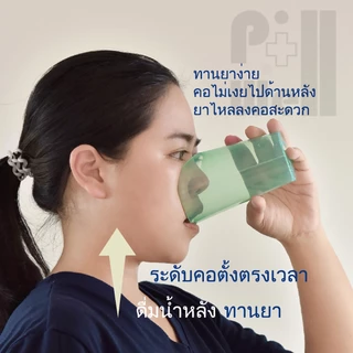 PillWell แก้วน้ำตัดขอบเว้าสำหรับช่วยดื่ม เหมาะสำหรับผู้ป่วย คนแก่ เด็ก หรือผู้ทานยายาก ไม่ต้องเงยคอ