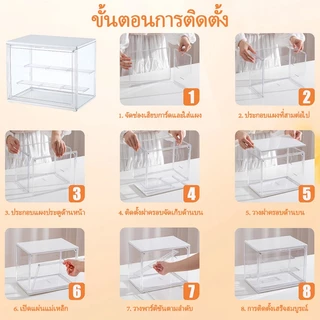 【Big tree】ตู้โชว์โมเดล 3 ชั้น วัสดุอะคริลิคโปร่งใส ระบบล็อคแม่เหล็กป้องกันฝุ่น ดีไซน์ทันสมัยขนาดใหญ่ขึ้น ราคาถูก