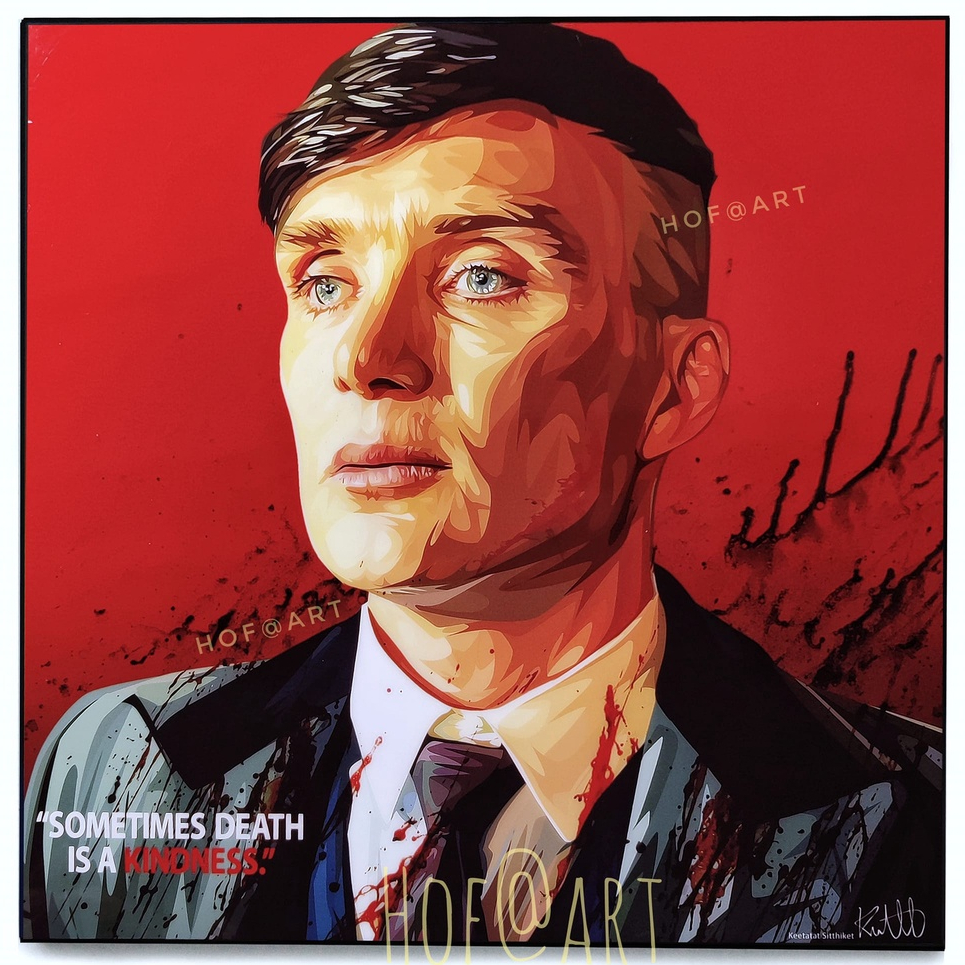 Thomas Shelby #2 โธมัส เชลบี้ Tommy Peaky Blinders พีกี้ ไบลน์เดอร์ Cillian Murphy รูปภาพ​ติด​ผนัง​ 