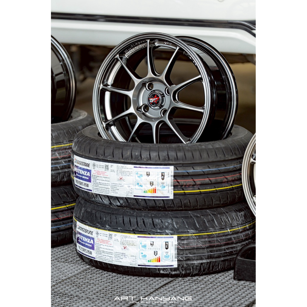 ผ่อน0% Bridgestone 195/50 R15 รุ่น Potenza RE004 ยางใหม่ปี 2025🔥( 4 เส้น) Free! จุ๊บยาง