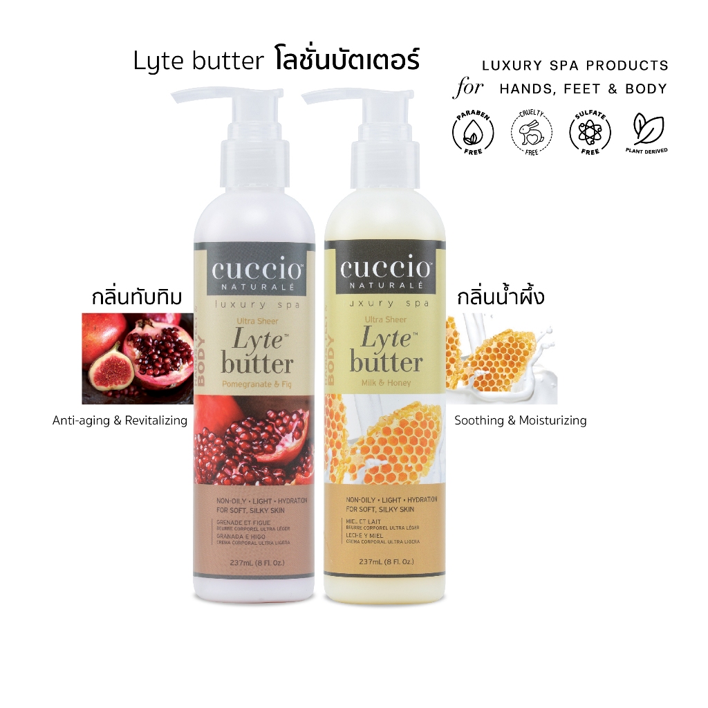 โลชั่นบำรุงผิว Cuccio Lyte Butter หอมมาก หอมสุดๆ ขนาด 8 oz.