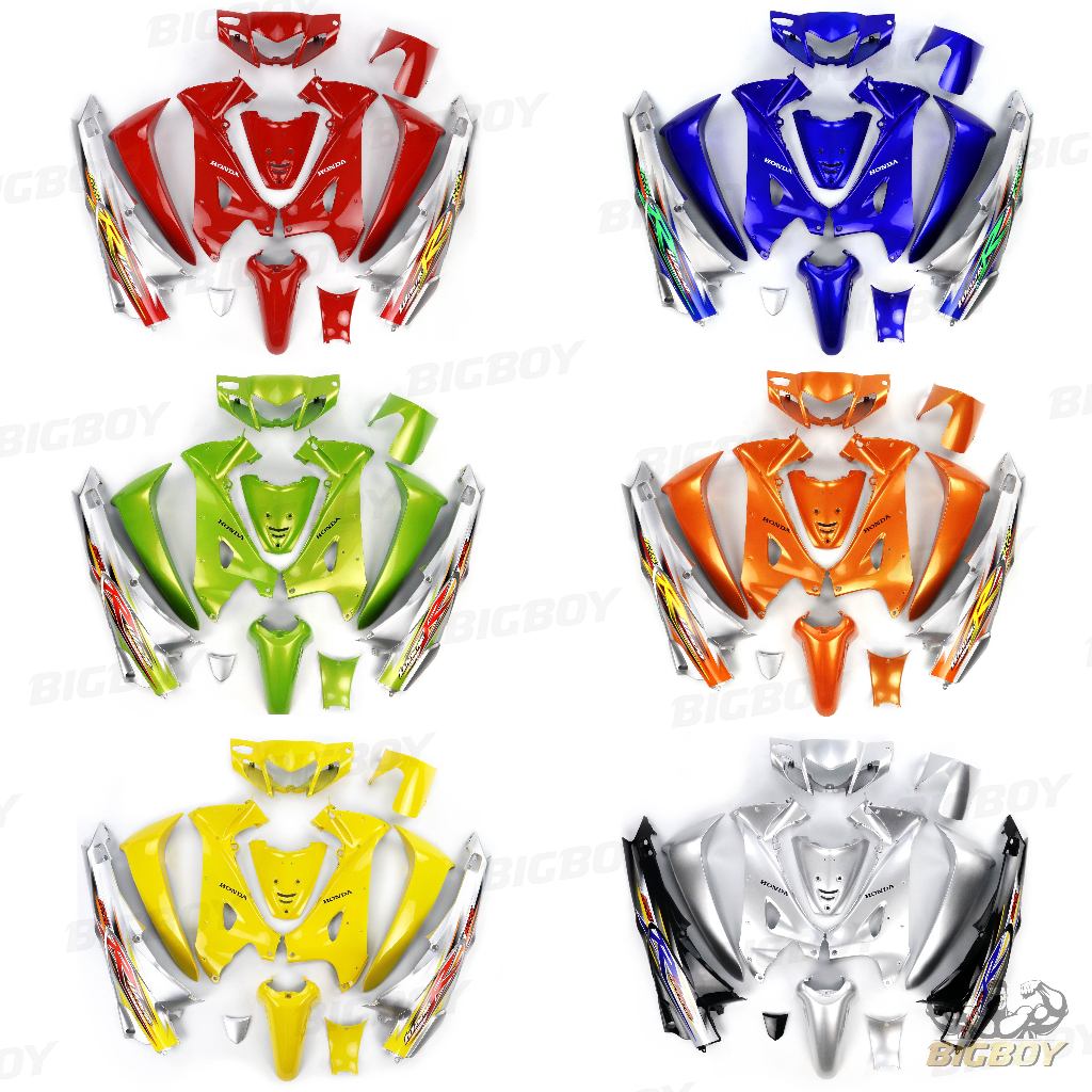 BigBoy ชุดสีwave125R หัวแหลม ชุดสีเวฟ125R ปี2005 (ชุด12ชิ้น) กุญแจกลม/กุญแจนิรภัย(กุญแจเล็ก/ใหญ่) 125r – โปรปัง