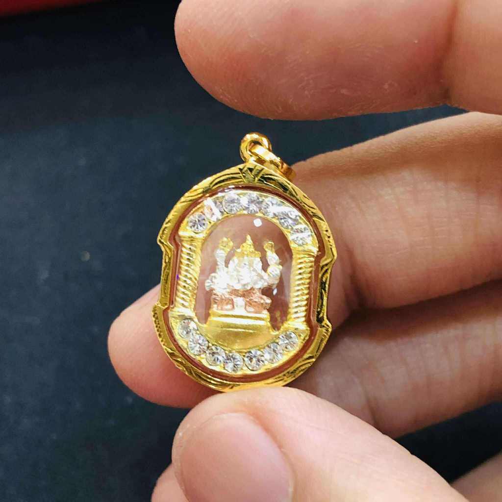 จี้พระพิฆเนศ สำหรับสร้อย 1-2สลึง เลี่ยมทองแท้90%