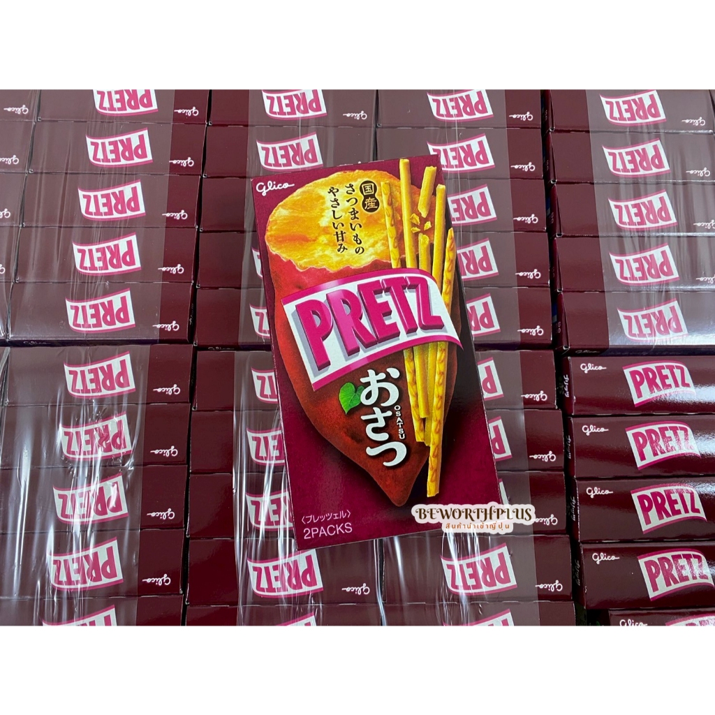 Glico Pretz Sweet Potato 62g  เพลินทุกคำกับรสมันหวานญี่ปุ่นแท้ๆ แท่งเพรทซ์อบกรอบ หอม หวาน มัน จากมันหวานแท้ - รูปที่ 2