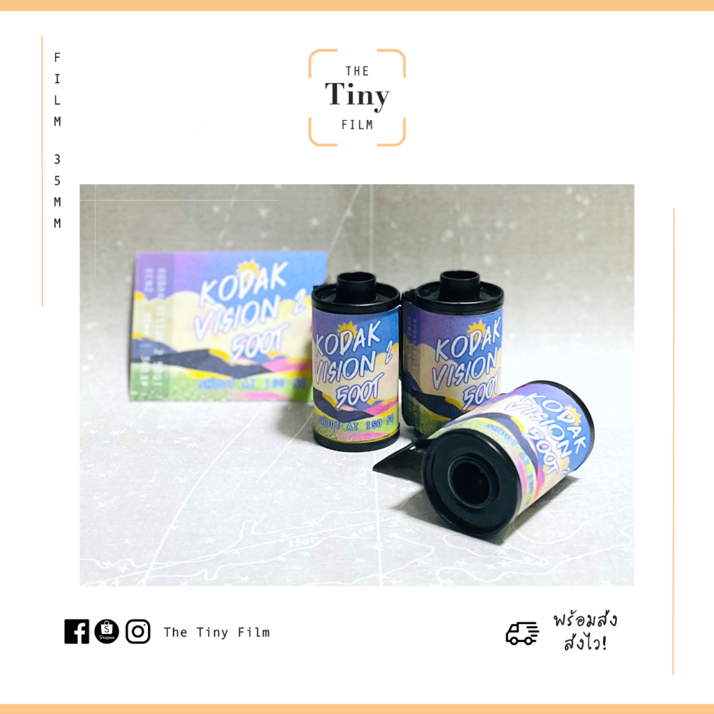 36 exp. [พร้อมส่ง!] 💙 *สียังสดสวย* ฟิล์มหนัง Kodak Vision 2 500T ถ่ายที่ iso 50