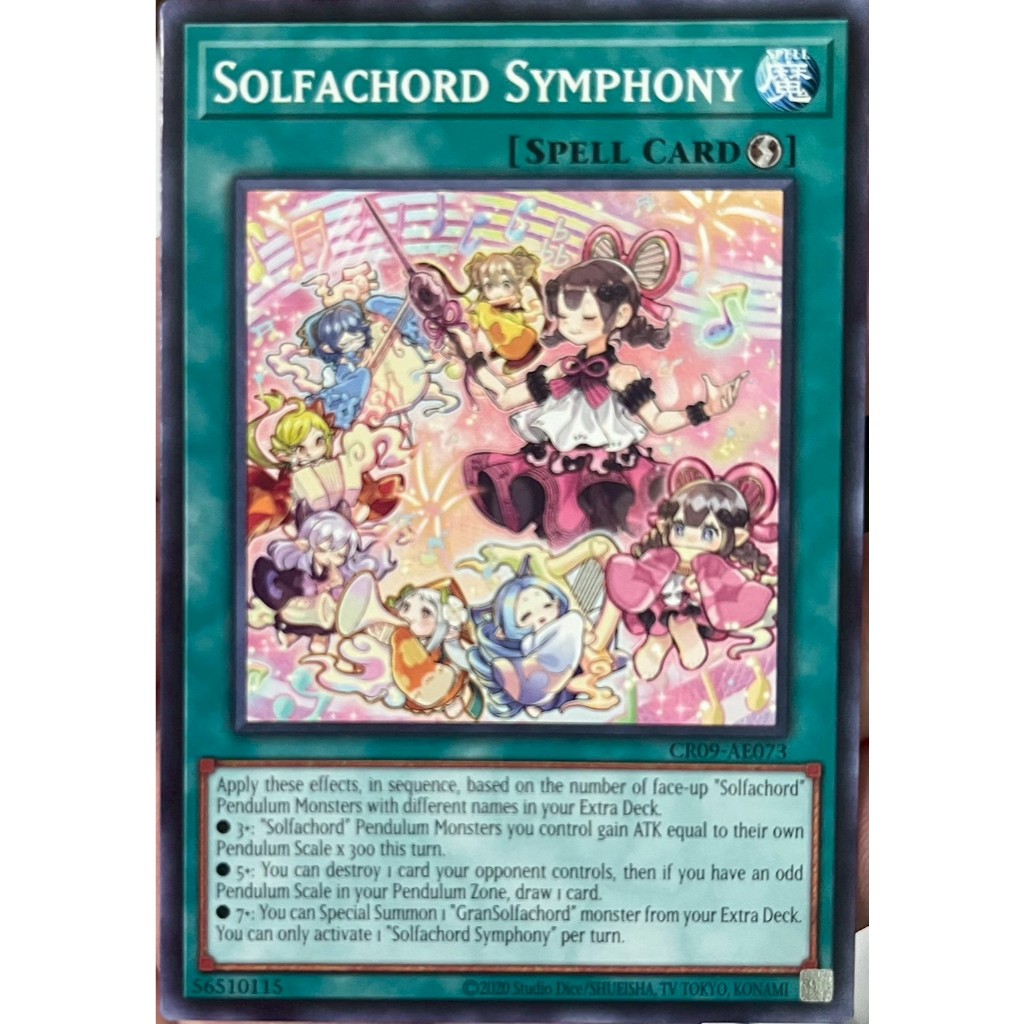 Yugioh Asia-Eng [CR09-AE073] Solfachord Symphony (Common) การ์ดยูกิแท้ถูกลิขสิทธิ์
