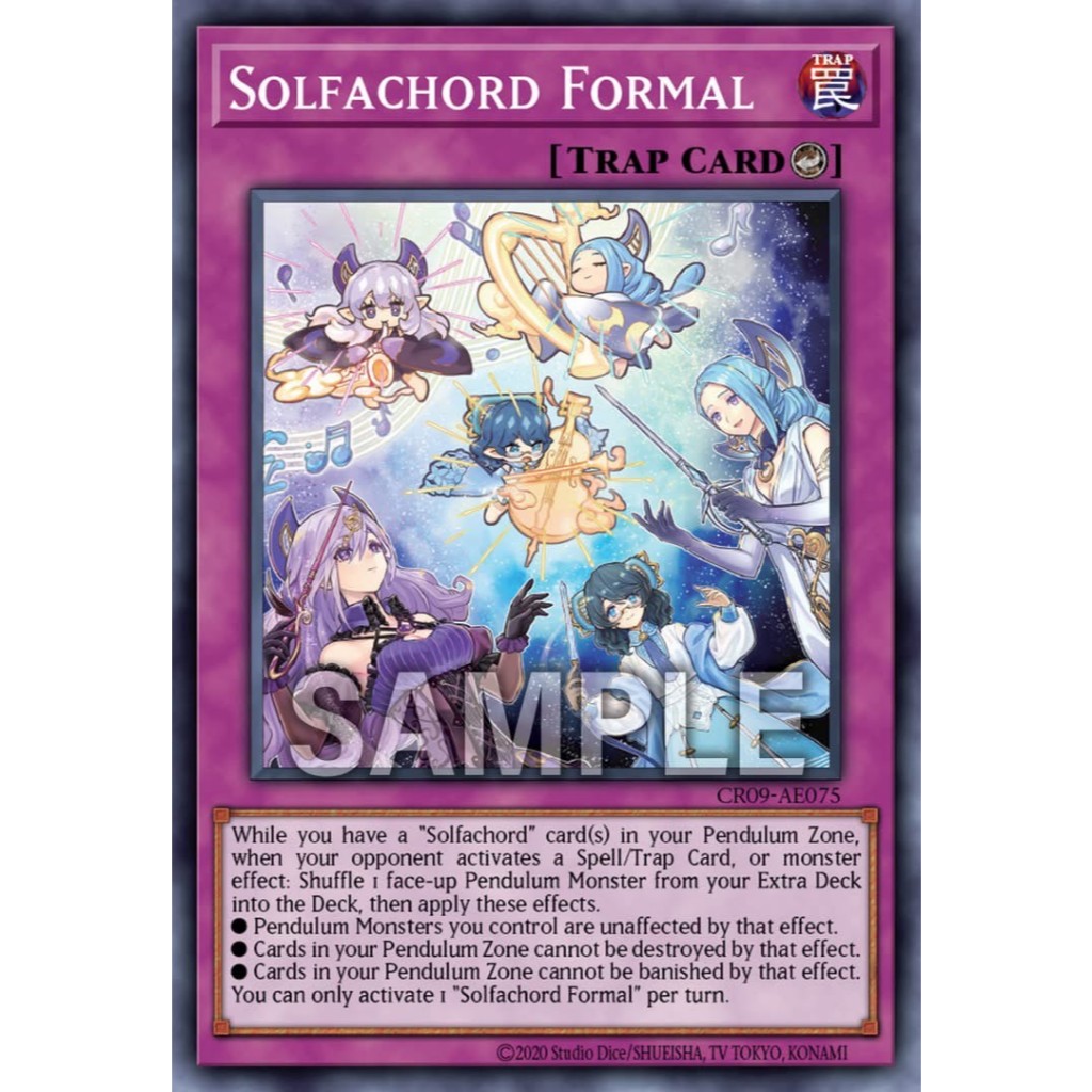Yugioh Asia-Eng [CR09-AE075] Solfachord Formal (Common) การ์ดยูกิแท้ถูกลิขสิทธิ์