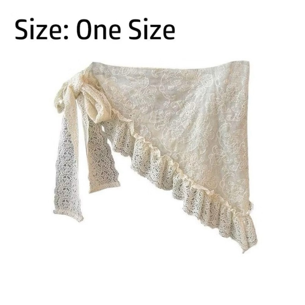 ผ้าคลุมไหลลูกไม้ (คลุมไหล่ โพกผม ผูกเอว)