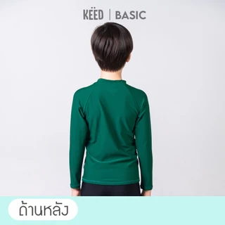✨NEW✨ KEED : BASIC เสื้อว่ายน้ำเด็กโต มีซิปด้านหน้า ตกแต่งด้วยสกรีนด้านข้าง *114*