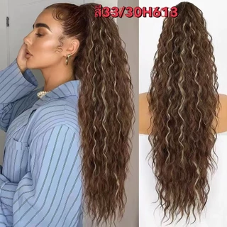 หางม้าหนีบลอนมาม่า รหัสM650 ความยาว65cm ผมยาวหยักหยิกหางม้ามาม่าฟูใหญ่ สินค้าพร้อมส่งในไทย