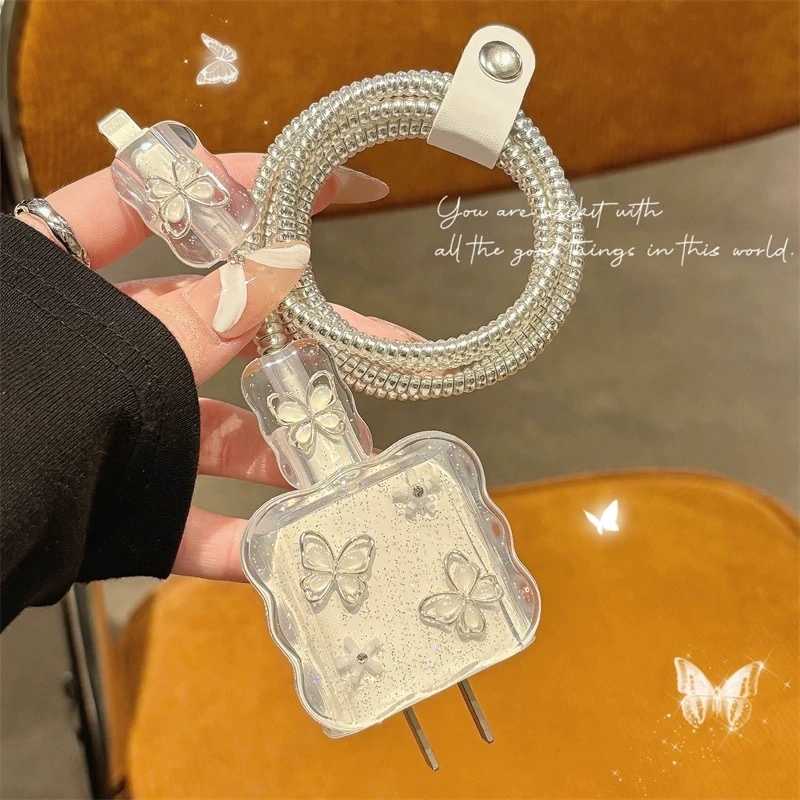พร้อมส่งจากไทย🚚ชุดเเต่งสายชาร์จสำหรับสายชาร์ 18w 20w เคสอะเเดปเตอร์ ลายการ์ตูน ชุดถนอมสายชาร์จการ์ตูนน่ารักๆ - รูปที่ 3