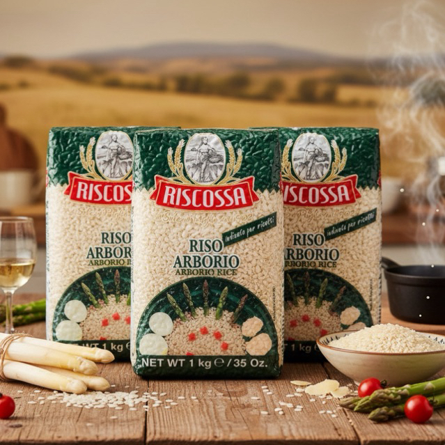 ข้าว Risotto Arborio Rice RISCOSSA 1kg. ข้าวอาร์โบริโอ ข้าวอิตาลี สำหรับทำเมนู ริซอตโต้