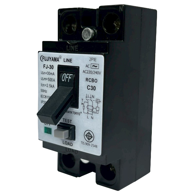 FUJIYAMA แท้ 100% เบรกเกอร์กันดูด RCBO 2P 10-30A FJ-30RCBO ฟูจิยาม่า