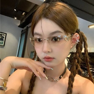แว่นกันแดด Y2K แว่นตาแฟชั่นสไตล์เกาหลีรุ่น​ Heartbeat ดีไซน์ขารูปหัวใจสุดน่ารัก กันแดด UV400 ปกป้องดวงตาจากแสงแดดได้100%