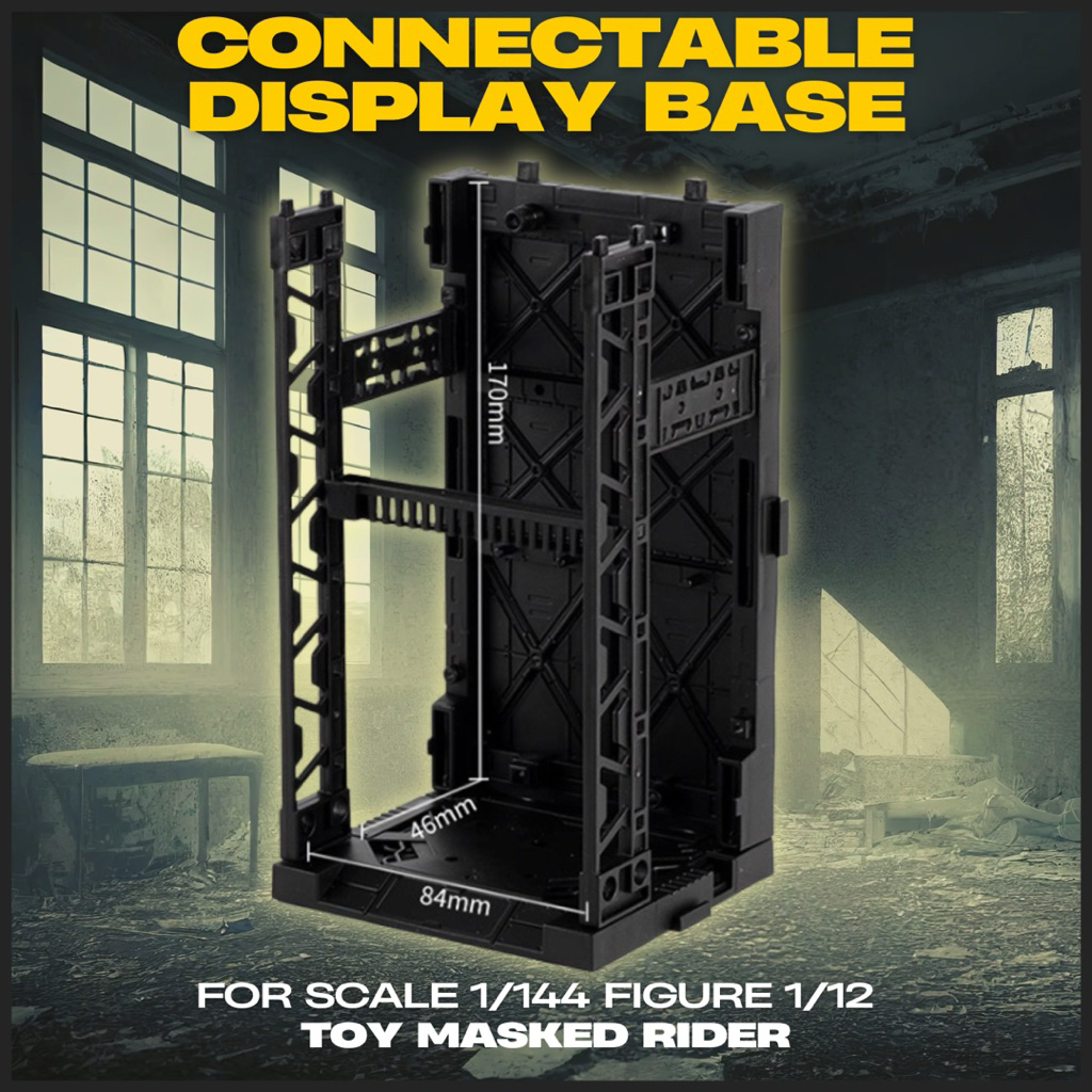 ⬛️พร้อมส่ง 1 ชุด 2 ฐาน+สติกเกอร์ ฐานโรงเก็บ Connectable Display Base สำหรับ SD EG HG RG 1/144 FIGURE 1/12 - รูปที่ 6