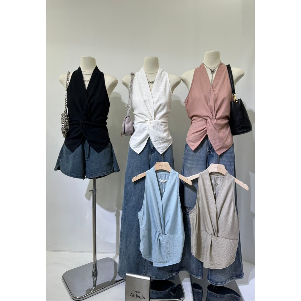 MATINEE M1948 เสื้อแขนกุดเย็บมัดหน้าทรงสวย สวยเก๋มีสไตล์ ใส่ง่ายได้ทุกโอกาส - รูปที่ 5