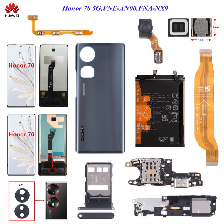 ###อะไหล่มือถือ Huawei Honor 70 5G,FNE-AN00,FNA-NX9/หน้าจอ LCD