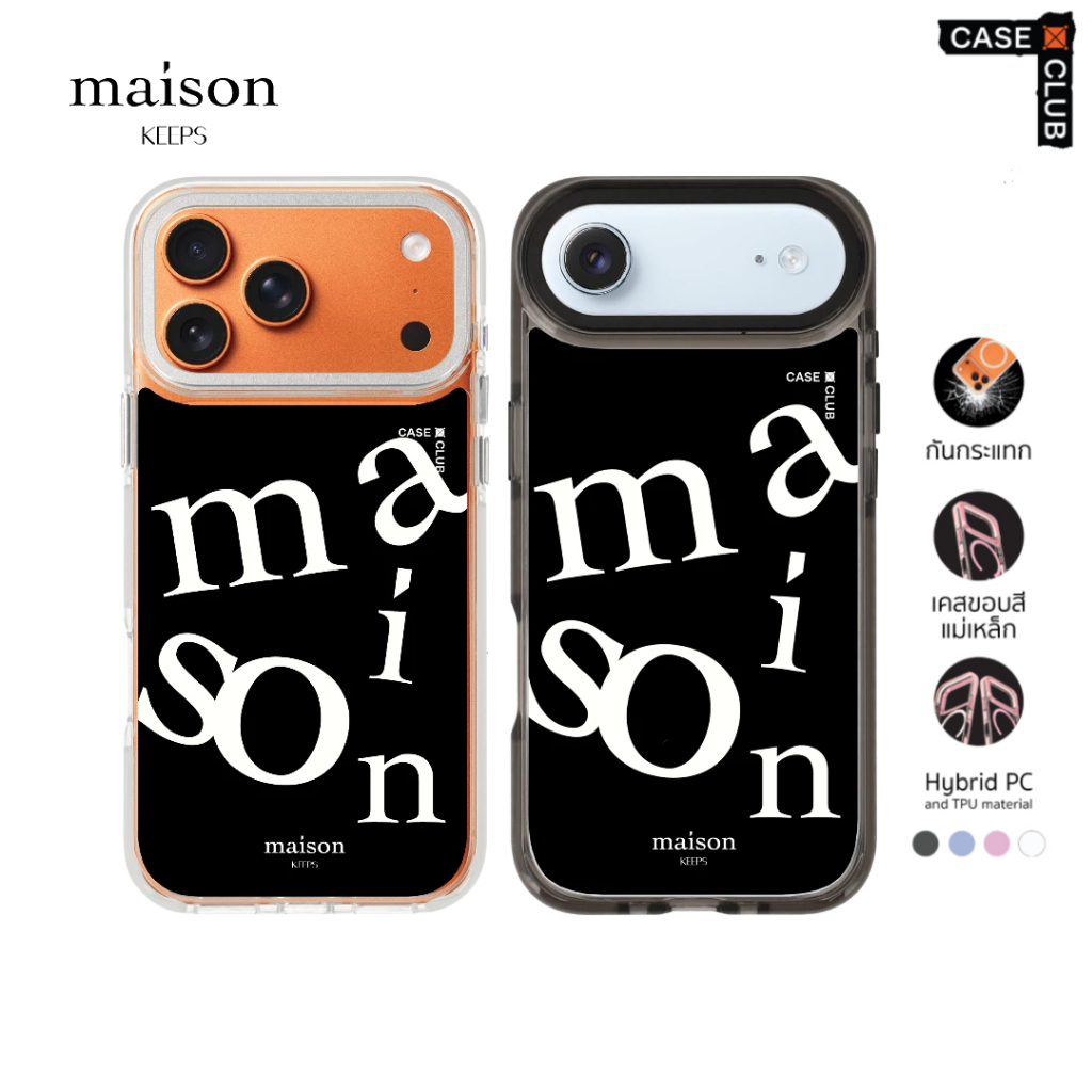 CaseClub เคสไอโฟน เคส ขอบสี เคสแม่เหล็ก ลาย maison KEEPS The Imbalance maison KEEPS The Imbalance สำหรับ i17 Pro Max/i17