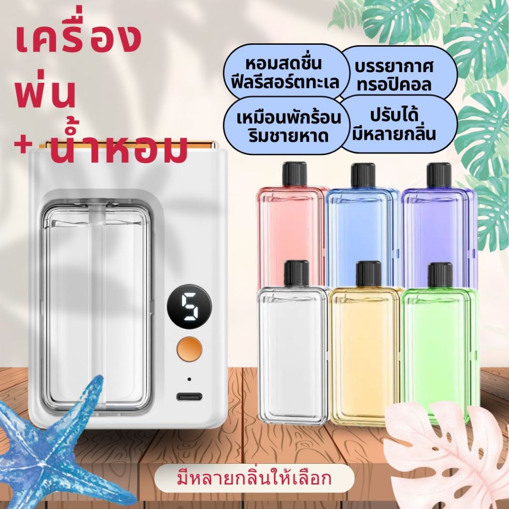 (โฉมใหม่) V.2 เครื่องพ่นน้ำหอมอัตโนมัติ ชาร์จ USB ฟอกอากาศในห้อง น้ำหอมปรับอากาศ เครื่องฟอกอากาศ
