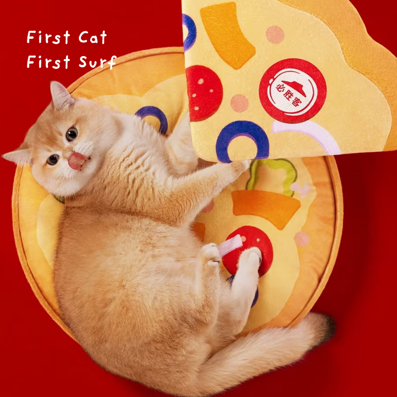 พร้อมส่ง  Cat Tunnel อุโมงค์แมวจากแบรนด์zeze อุโมงค์แมว ที่นอนแมว ของเล่นแมว พิซซ่า ของเล่นรูปพิซซ่า ราคา ถูกที่สุด ดีลบีเคเค แกลเลอรีภาพที่ 8