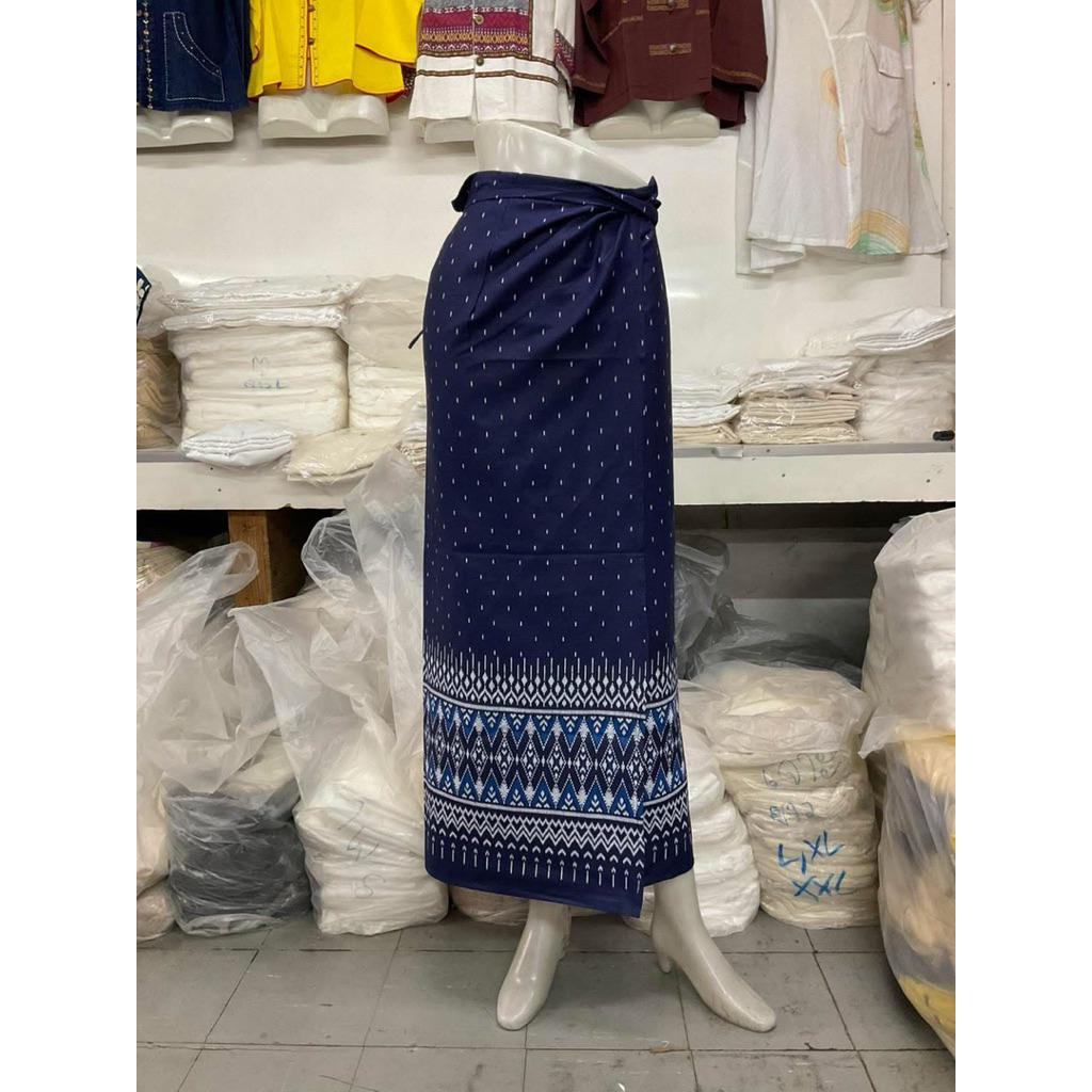 ผ้าซิ่นพิมพ์ลายแบบผูกงานสวยผ้านิ่ม - รูปที่ 5