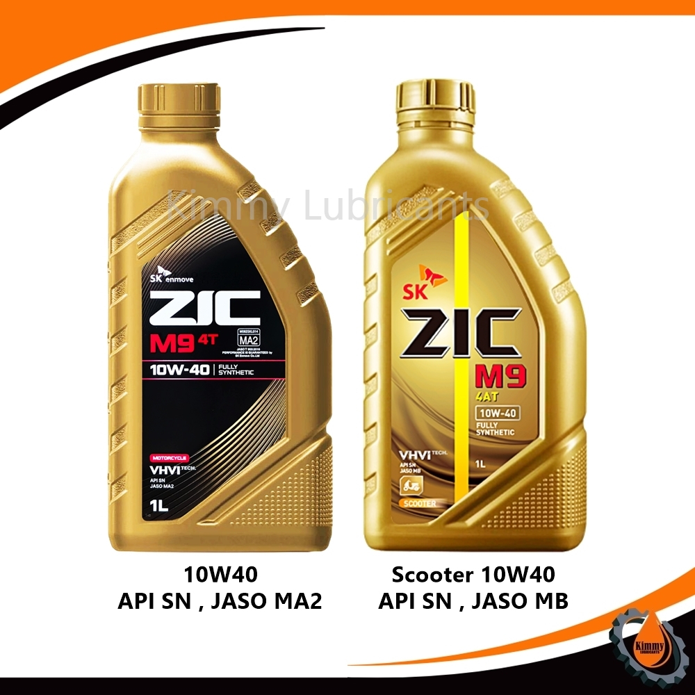 ZIC M9 Fully Synthetic 100% 10W40 และ Scooter 10W40