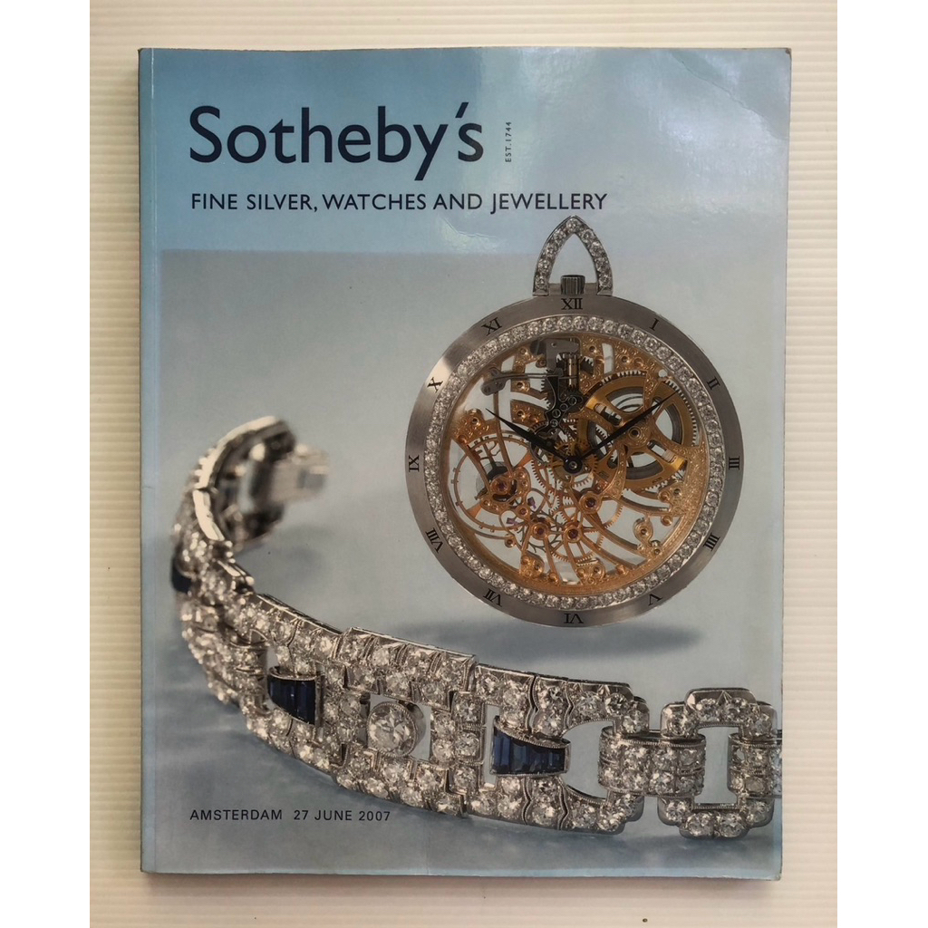 Sotheby's Fine Silver Watches and Jewellery Auction Catalogue Amsterdam 27 June 2007 หนังสือมือสอง