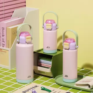 EKO DRIPZ แก้วน้ำเคลือบเซรามิก สแตนเลส 304 12/18/32oz ฝาหลอด กระดกดื่มได้