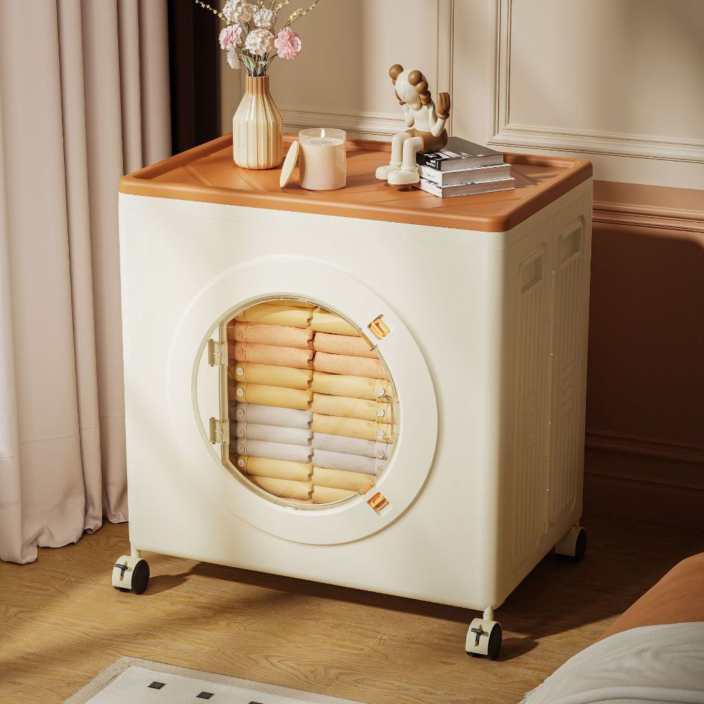 NeatBox กล่องเก็บของ กล่องเก็บของพับได้ มีล้อ เก็บของอเนกประสงค์ วางซ้อนกันได้ ความจุสูง หน้า หนา