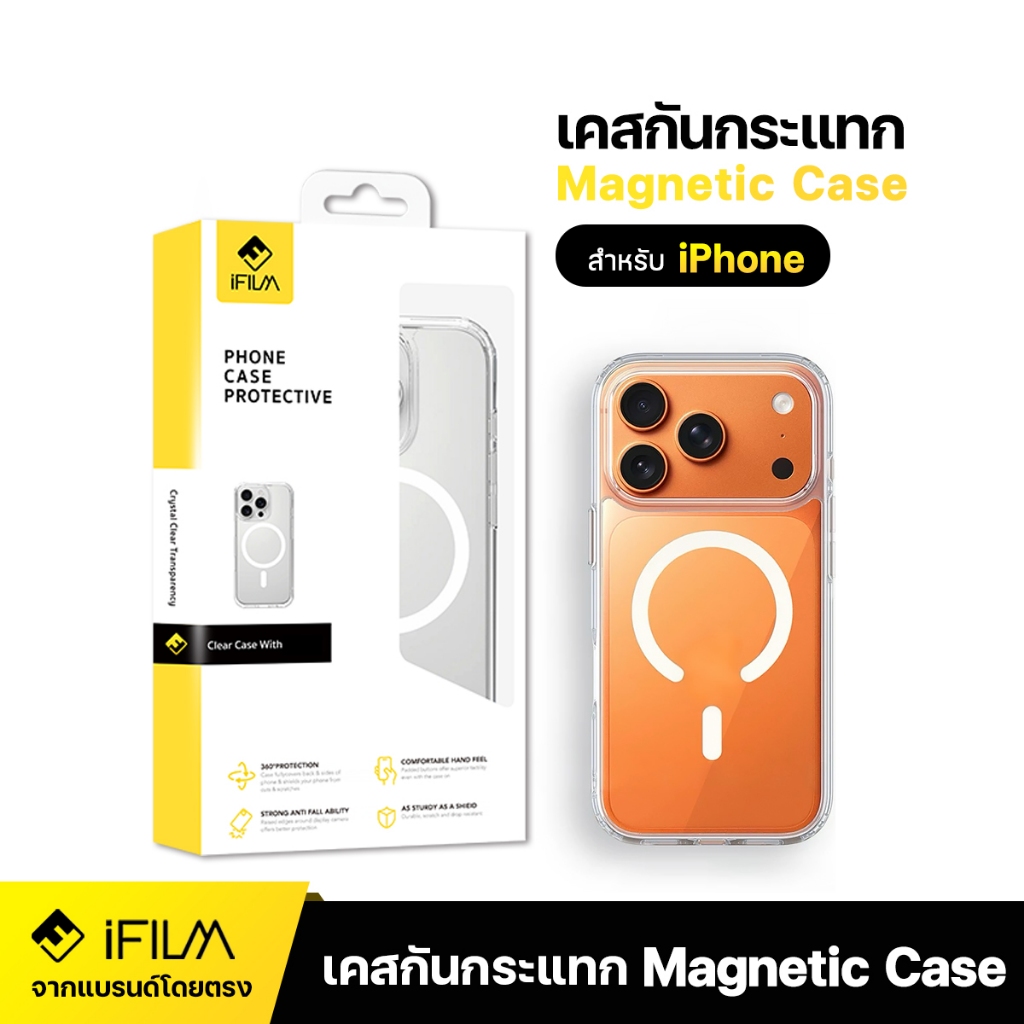 iFILM Clear Case เคสกันการแทก For iPhone 17ProMax 17 Pro 17Air 16 pro max 15 plus 14 13 12 11 เคสใส 